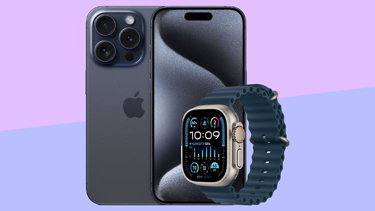 Das iPhone 15 Pro gibt es samt Apple Watch Ultra 2 günstig bei o2.