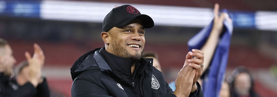 Burnley-Trainer Vincent Kompany steht wohl vor einem Wechsel zum FC Bayern.