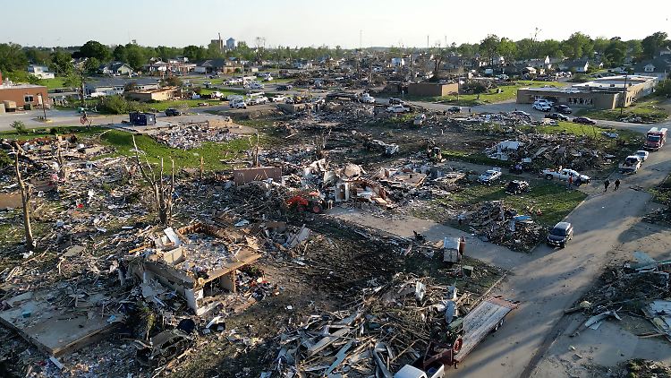 Die Kleinstadt Greenfield im US-Bundesstaat Iowa wurde besonders schwer von Tornados verwüstet.
