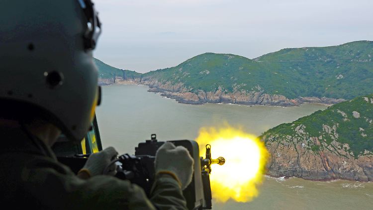 Im August 2023 schossen chinesische Soldaten noch im Rahmen einer Übung. 
