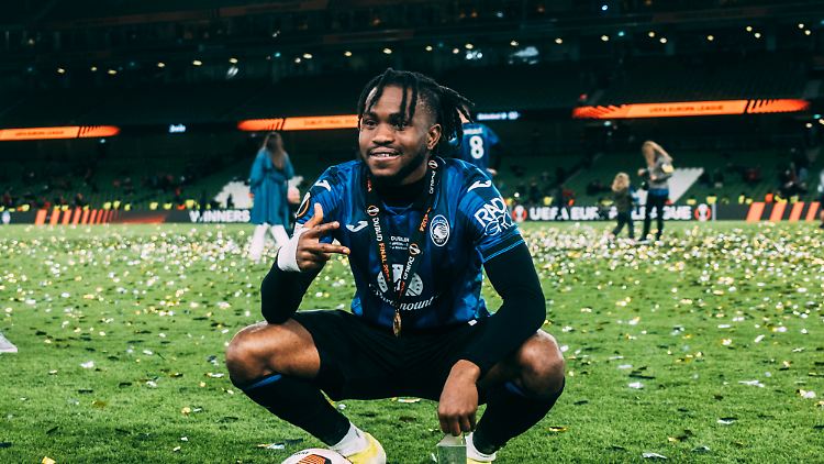 Drei Tore, Mann des Spiels, Europapokalsieger: Ademola Lookman erlebt in Dublin einen märchenhaften Abend.