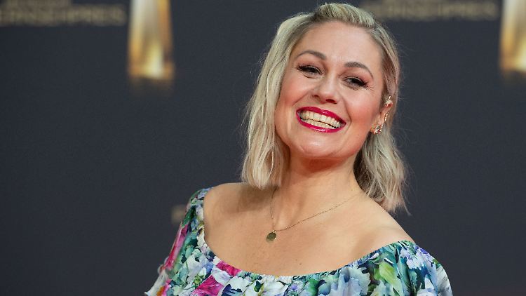 Zeigte sich bei RTL in Plauderlaune: Ruth Moschner.