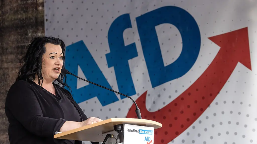 Brandenburgs-AfD-Landesvorsitzende-Birgit-Bessin-spricht-bei-einer-Veranstaltung