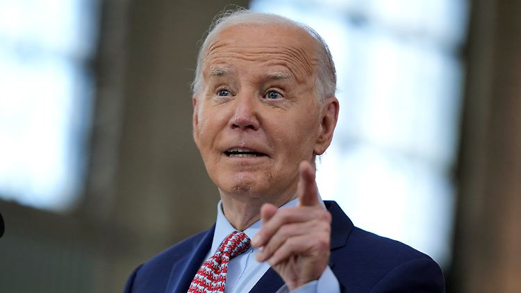US-Präsident Joe Biden bei einer Wahlkampfveranstaltung.