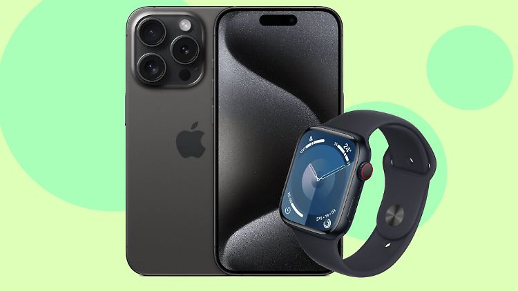 Bei o2 ab 13 Euro zu haben: iPhone 15 Pro und Apple Watch 9.
