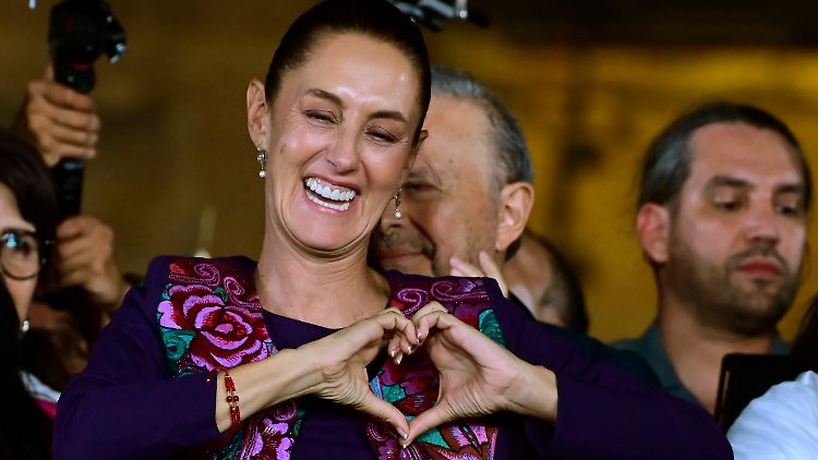 Claudia Sheinbaum: Ein Herz nach ihrem Wahlsieg