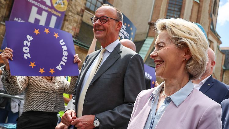 Von der Leyen und CDU-Chef Merz ziehen im Wahlkampf an einem Strang - das war nicht immer so.