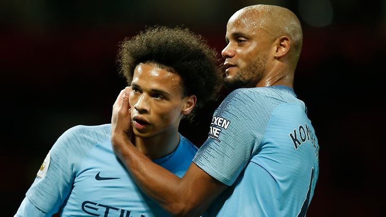 Sané und Kompany spielten vier Jahre zusammen.