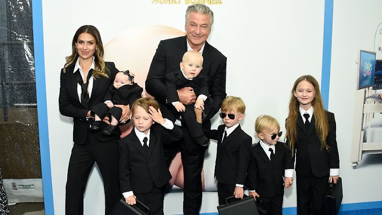 Schauspieler Alec Baldwin mitsamt Familie.