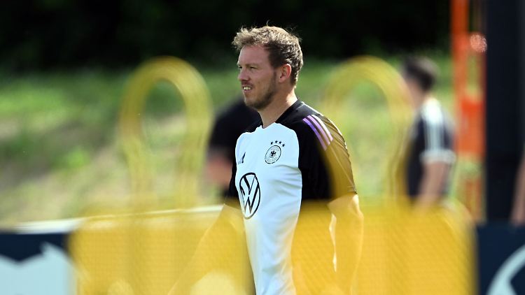 Bundestrainer Julian Nagelsmann beim Abschlusstraining vor dem Griechenland-Test.