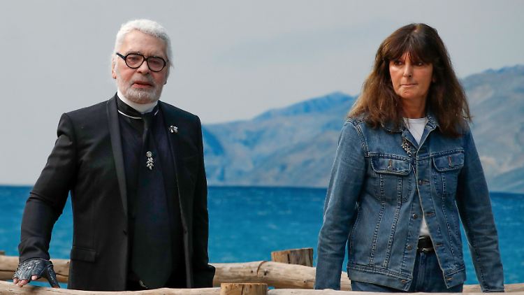 Karl Lagerfeld und seine engste Vertraute Virginie Viard.
