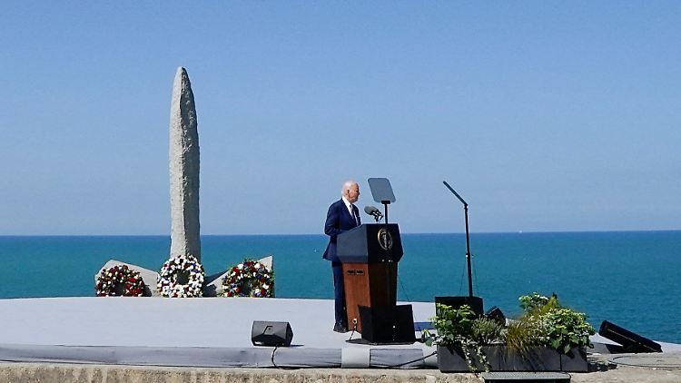 In Frankreich richtete sich Biden in erster Linie an das Publikum in den USA.