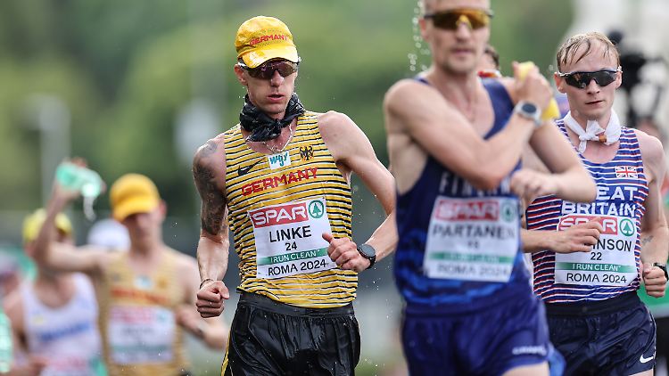 Christopher Linke konnte das EM-Rennen in Rom aufgrund der Hitze nicht beenden.