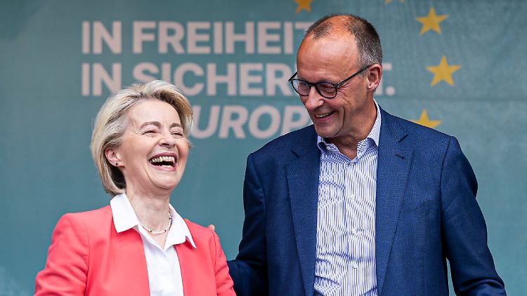 EU-Kommissionspräsidentin von der Leyen und CDU-Chef Merz haben Grund zu jubeln.