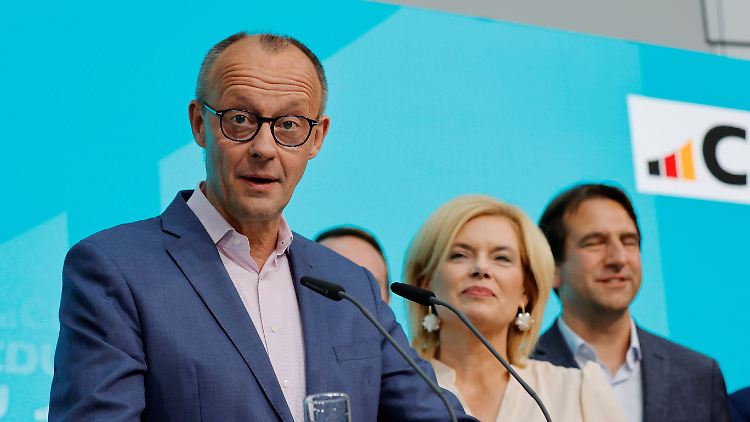 Guter Laune nach dem Wahlerfolg: Friedrich Merz