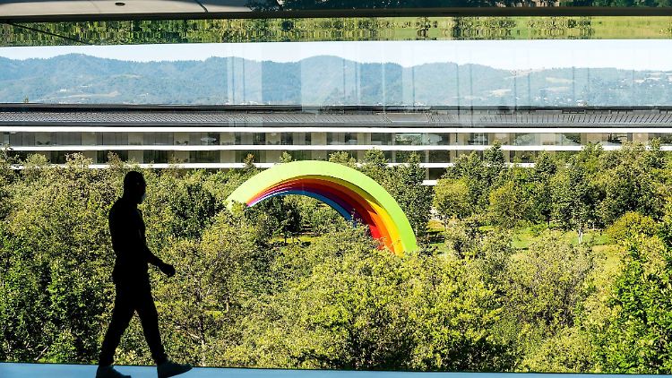 Der Campus des Apple-Hauptquartiers in Cupertino: Bei der hauseigenen WWDC-Konferenz gibt der iPhone-Konzern traditionell einen Ausblick auf neue Software und Funktionen.