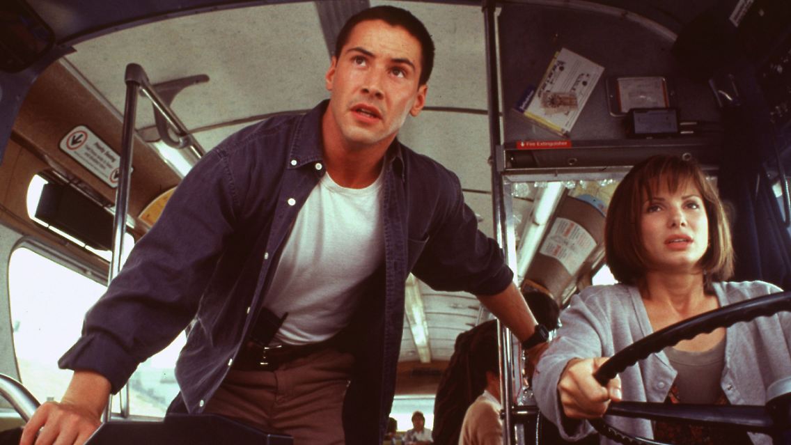 Keanu Reeves und Sandra Bullock im Kinohit "Speed".