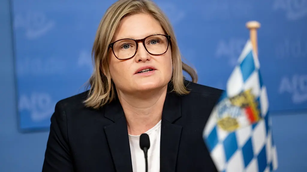 Katrin-Ebner-Steiner-AfD-bei-einer-Pressekonferenz