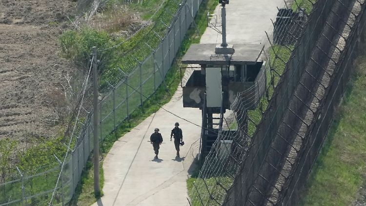 Südkoreanische Patrouille auf dem hoch gesicherten Grenzstreifen zum stalinistisch geführten Norden.