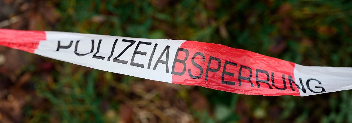 Ein Absperrband der Polizei.