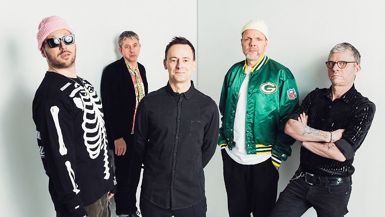 Die Beatsteaks aus  Berlin: Arnim Teutoburg-Weiß, Thomas Götz, Peter Baumann, Torsten Scholz und Bernd Kurtzke (v.l.).