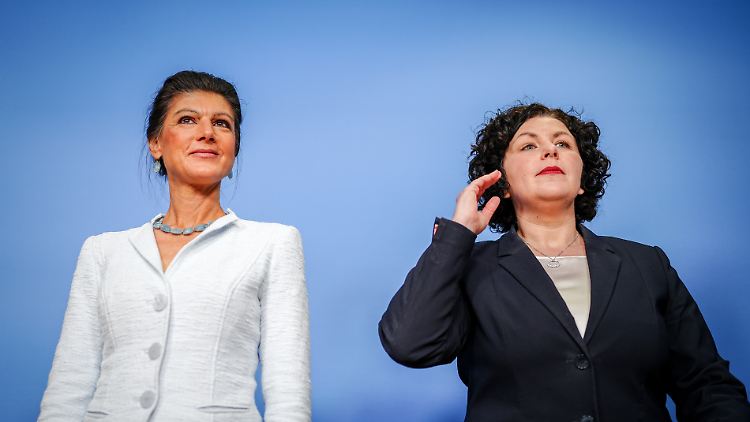 Im Gleichschritt mit der AfD aus dem Bundestag marschiert: Die BSW-Chefinnen Wagenknecht und Mohamed Ali. 