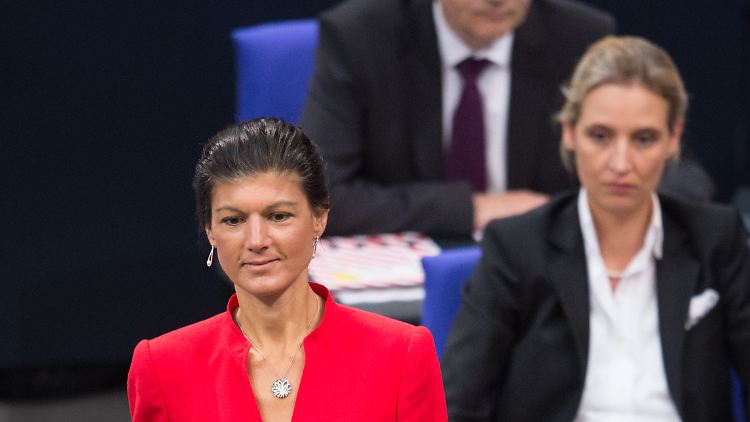 Sahra Wagenknecht und Alice Weidel im Bundestag.