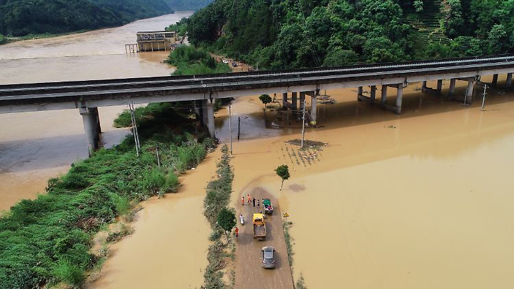 Auch zu Beginn der kommenden Woche werden schwere Regenfälle in China erwartet.