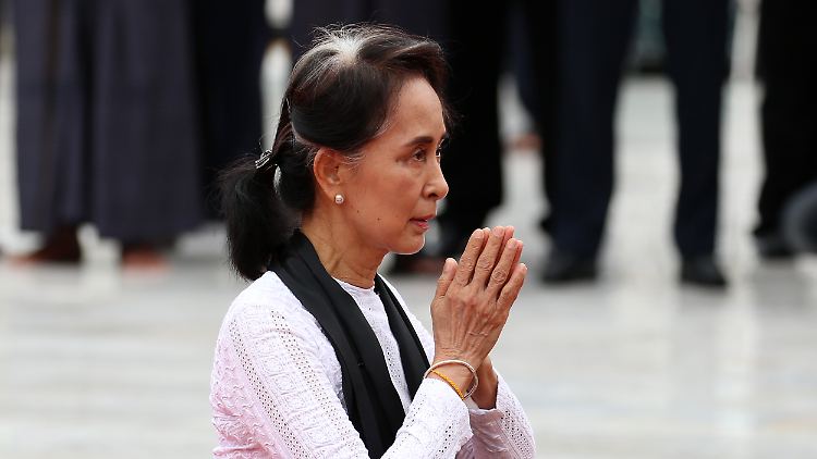 Aung San Suu Kyi, die Friedensnobelpreis-Trägerin von 1991, auf einer Aufnahme aus dem Jahr 2018.