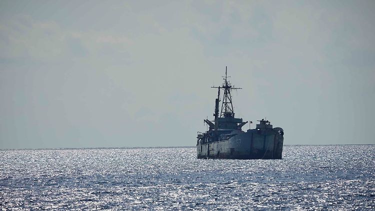 Ein philippinisches Marineschiff im Südchinesischen Meer. Das Land wehrt sich gegen die Gebietsansprüche aus Peking.
