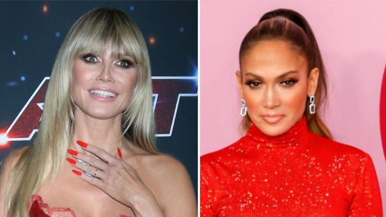 Zeigen, wie Patchwork geht: Heidi Klum und Jennifer Lopez.