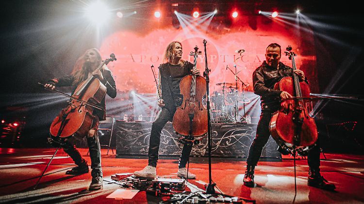 Perttu Kivilaakso, Eicca Toppinen und Paavo Lötjönen (v.l.) sind Apocalyptica.