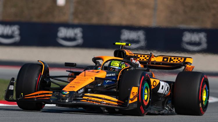 Lando Norris steuerte seinen McLaren am schnellsten um den Kurs von Barcelona.