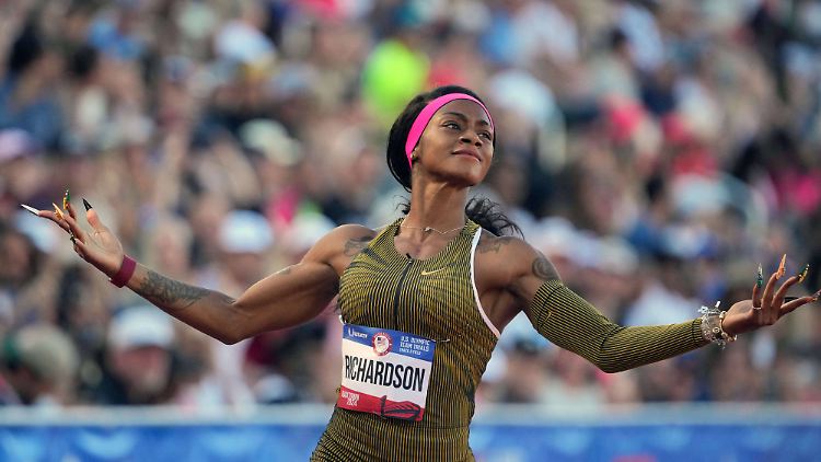Sha'Carri Richardson wurde kurz vor Olympia in Tokio positiv auf Cannabis getestet und für vier Wochen gesperrt.