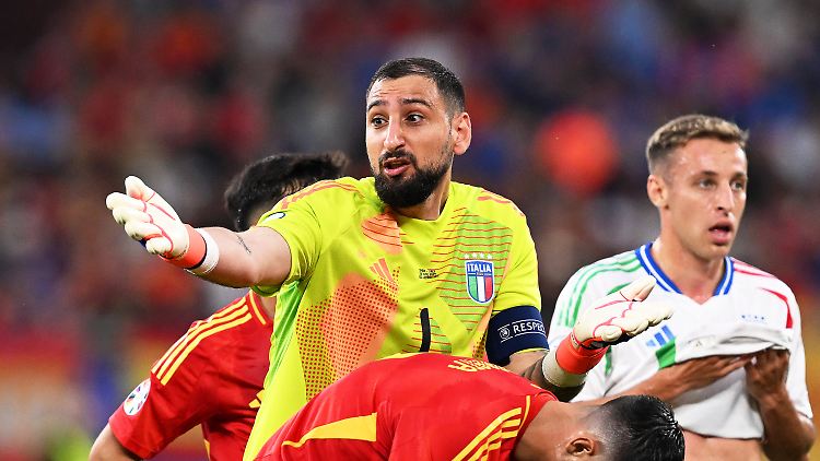 Gianluigi Donnarumma war mit der Leistung seiner Italiener gegen Spanien nicht einverstanden.