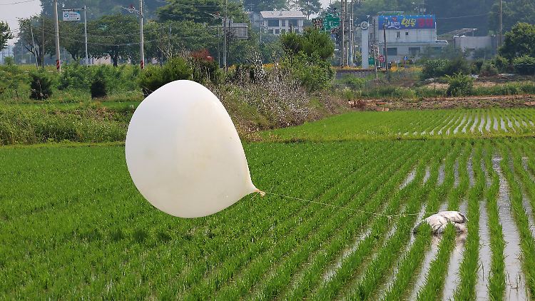 Nordkorea schickt mit Müll beladene Ballons wie diesen nach Südkorea, um zu provozieren.