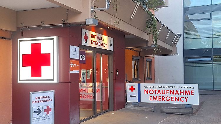 "Es wird erneut teurer": Notaufnahme der Freiburger Uniklinik.