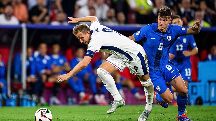 Vergnügungssteuer musste für England, hier Harry Kane gegen Slowenien, bislang nicht erhoben werden.