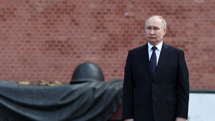 Putin bei der Feier in diesem Mai zum Sieg über Hitler-Deutschland