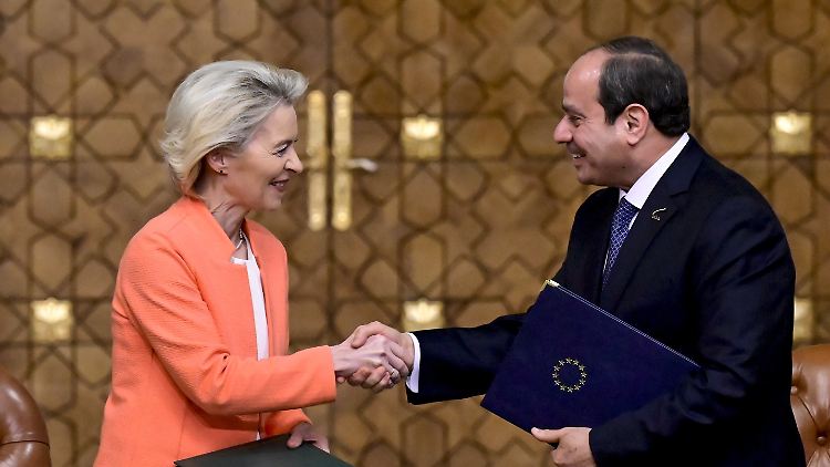 Ägypten habe sich als verlässlicher Partner bewiesen, sagte Präsident al-Sisi beim Besuch von EU-Kommissionspräsidentin von der Leyen. 