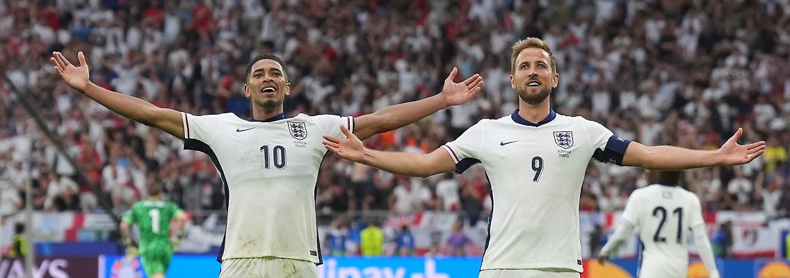 Jude Bellingham (l) und Harry Kane waren die Matchwinner für England gegen die Slowakei.