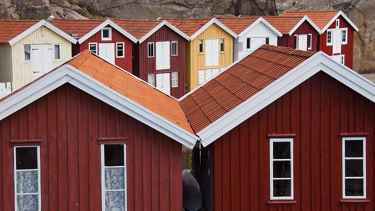 Häuser in der Provinz Västra Götalands län, in der auch Götene liegt.
