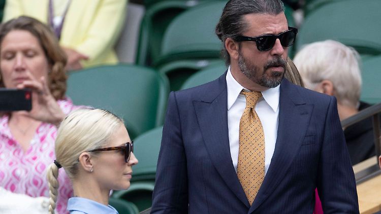 Dave Grohl und Ehefrau Jordyn Blum in Wimbledon.