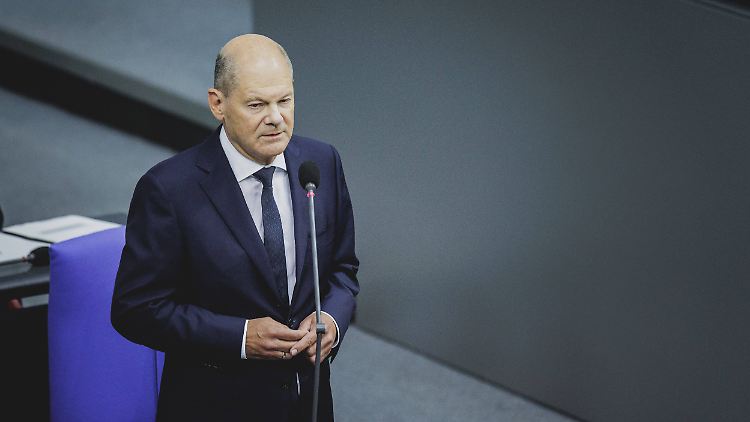 Kanzler Scholz in der Regierungsbefragung im Deutschen Bundestag.