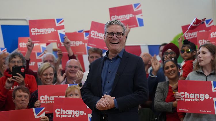 Sozialdemokratischer Labour-Kandidat Keir Starmer wird schon vor Öffnung der Wahllokale als eindeutiger Sieger gehandelt.