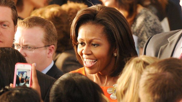 Michelle Obama im Mai bei einem Auftritt auf einem Luftwaffenstützpunkt in Florida.