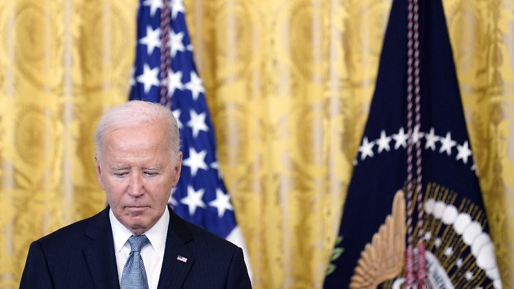 Joe Biden am Mittwoch bei der Verleihung militärischer Orden im Weißen Haus.
