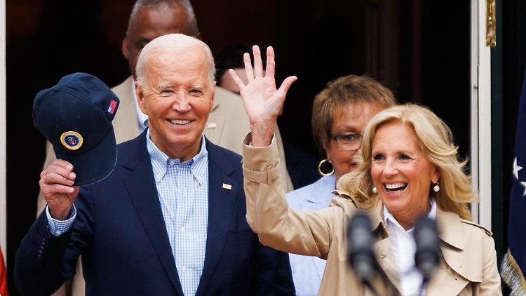 US-Präsident Biden und seine Frau Jill beim Barbecue zum Independence Day.