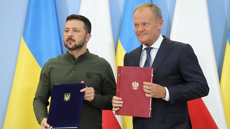 Der ukrainische Präsident Selenskyj bezeichnete das Abkommen mit Polen als "ambitioniert".