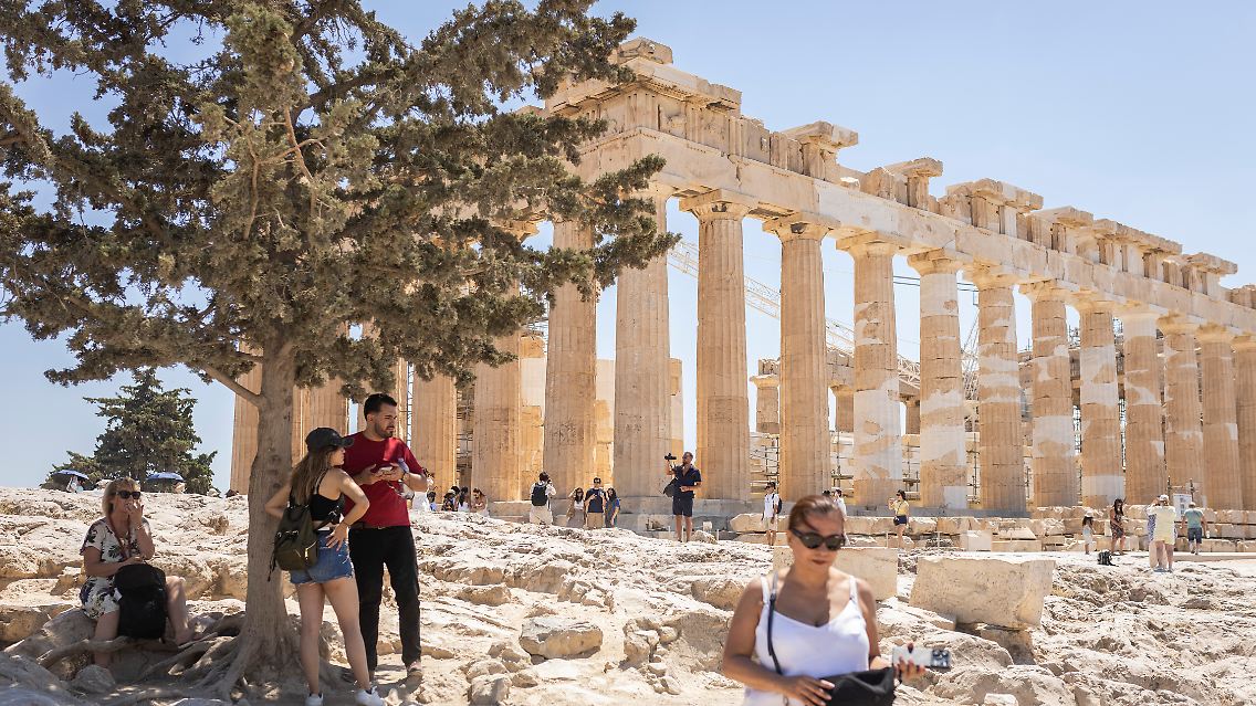 Ein Besuch bei der Akropolis war im Juni bei bis zu 40 Grad wohl nur bedingt ein Vergnügen.